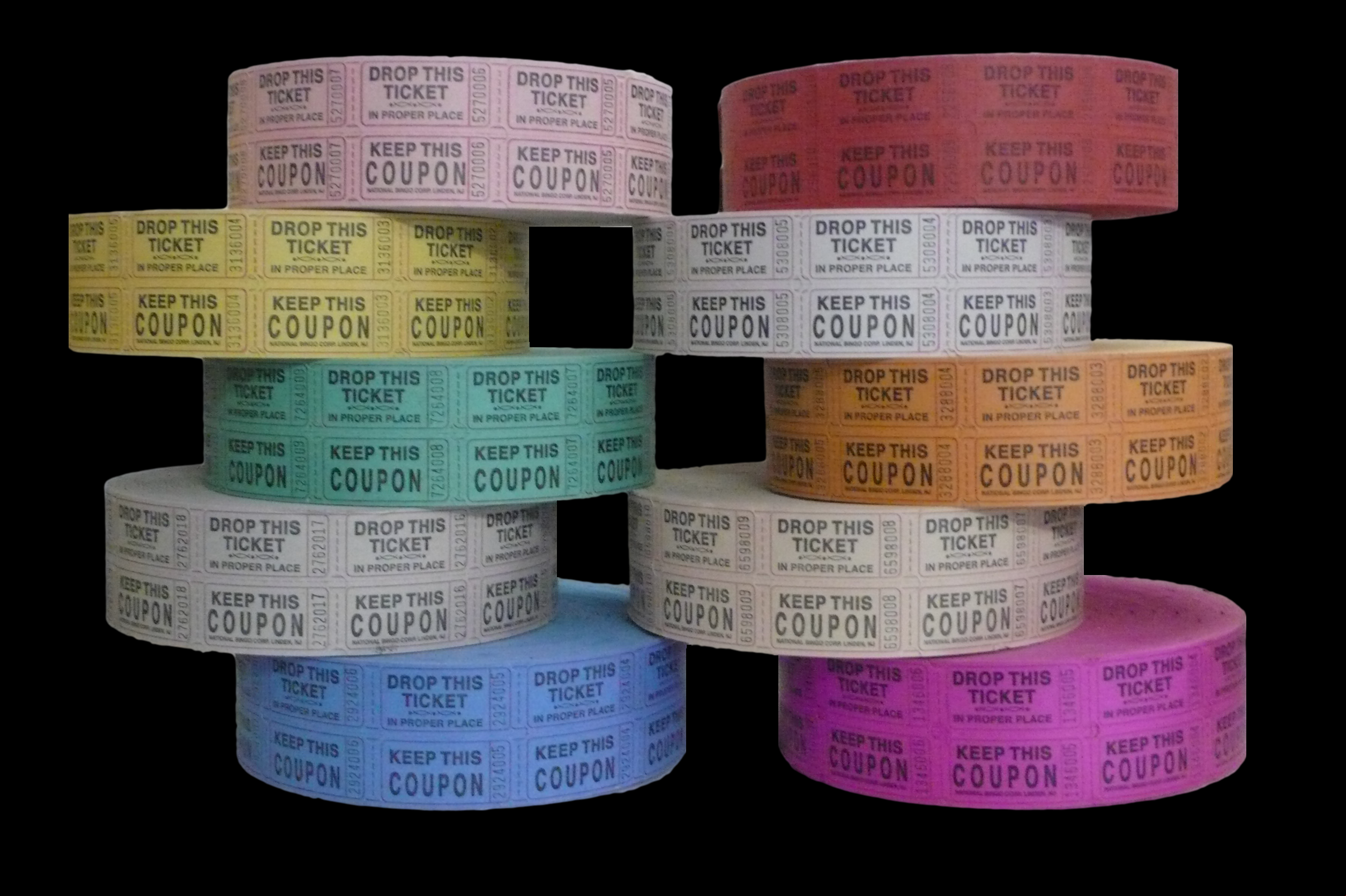 Bristol Double Roll Tickets  Raffles, tickets, rolls, 50/50 tickets, 2 x 2 double roll tickets